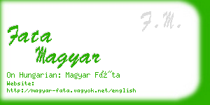 fata magyar business card